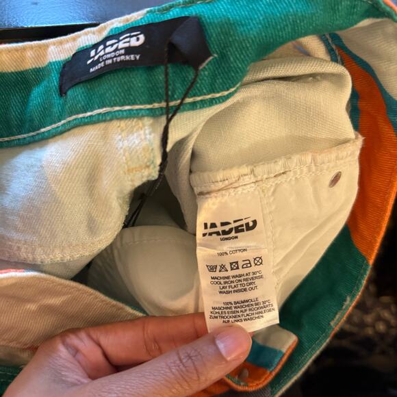 nwt Jaded London Abstract Art Print Boyfriend Jeans Multicolor size 25 W25 - Picture 9 of 10